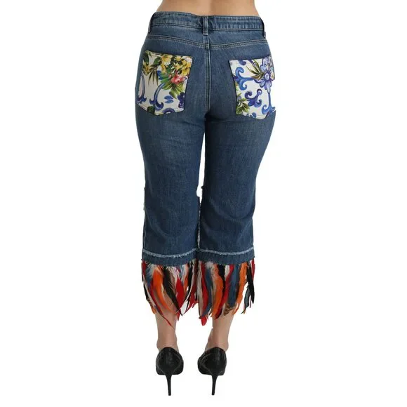 Dolce & Gabbana Chic Low Waist Cropped Jeans